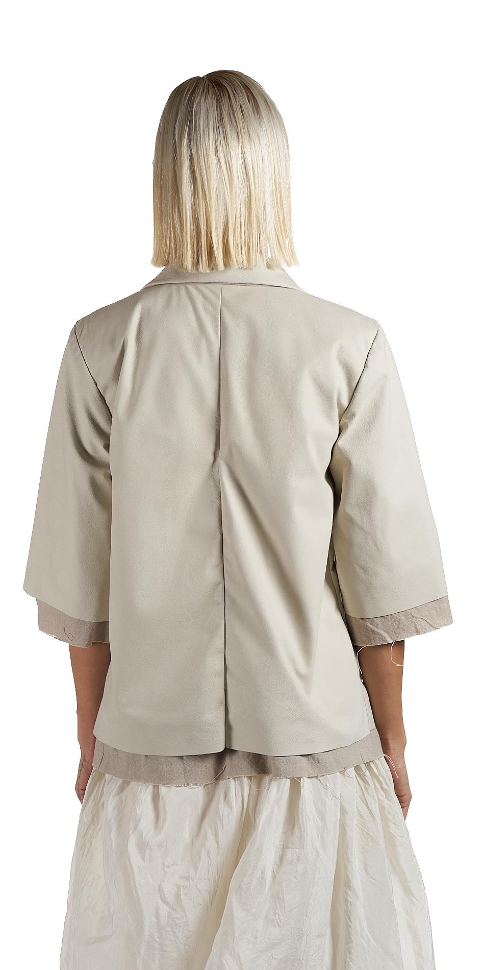 DANIELE BASTA LEATHER AND SILVER JACKET 